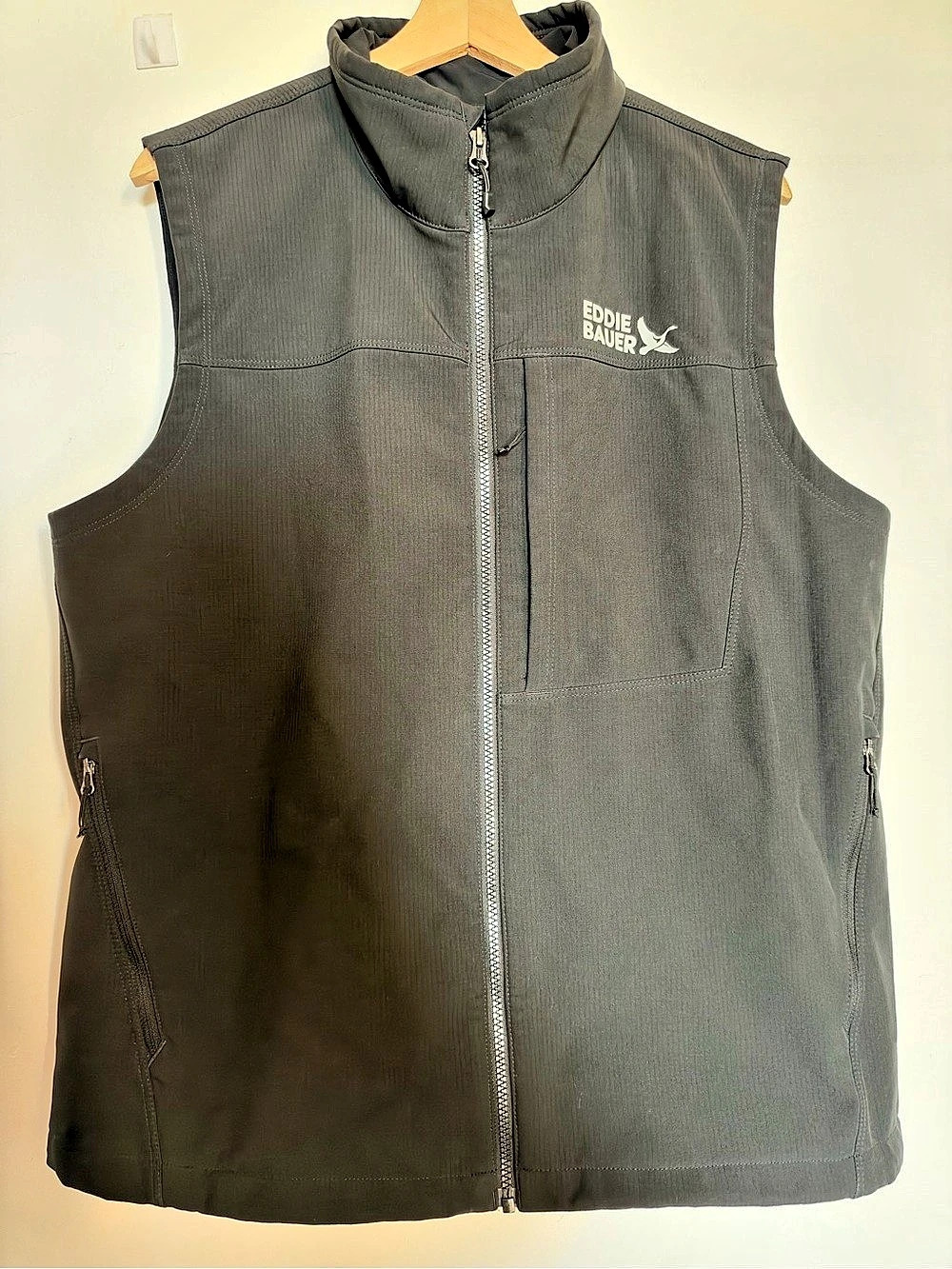 Eddie Bauer Stretch Soft Shell Vest Men's Black Size Large